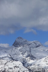 High mountains in a pleasant sunny day in a winter time.
