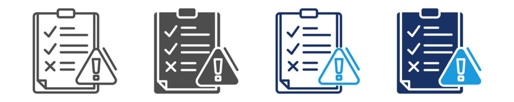 risk assessment icon set with multi concept