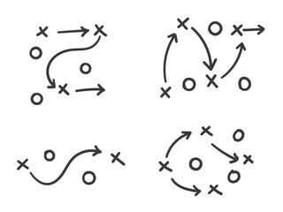 Football game play tactics, set soccer game player position © unggul