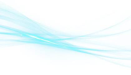 Obraz premium Soft neon glowing lines with smooth motion blur, abstract modern light trails in PNG format.