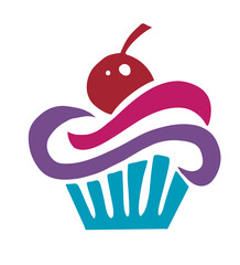 vector illustration of a cupcake