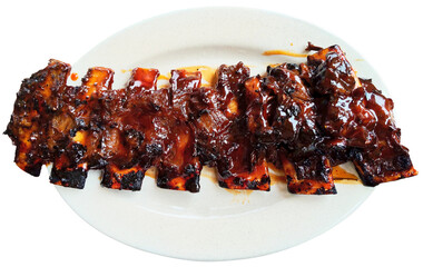 Delicious Grilled Beef Ribs with Thick Barbecue Sauce