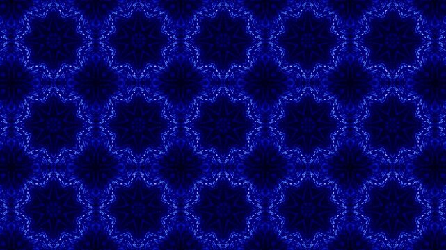 Slow kaleidoscope with ambient mood for chill-out music, lounge videos, and relaxation content. Smooth flowing patterns perfect for background visuals. Seamless 4K loop.