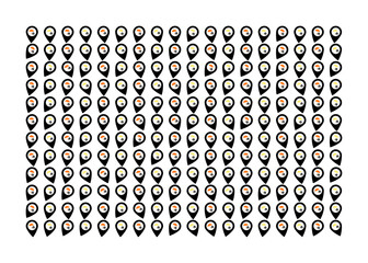 Sushi icon pattern on white background © NATASA.52