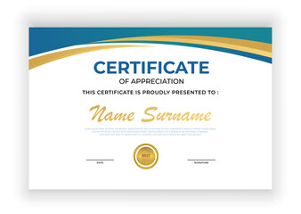 Obraz premium Modern Certificate of Appreciation Template Design Vector Layout