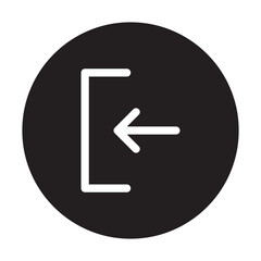 Back Arrow Icon Vector for UI Navigation, Logout and Exit Button