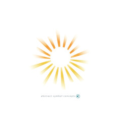 White vector background with sun icon for weather design