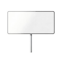 Fototapeta premium Blank rectangular advertising billboard sign on pole