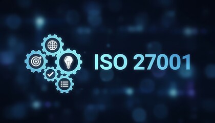 ISO 27001 Information Security Management System Standards on a Wide Banner, Business and Technology Concept. Business Technology Compliance