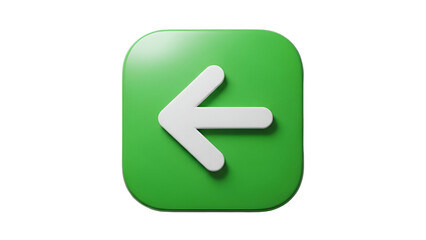 Green button with white left arrow icon