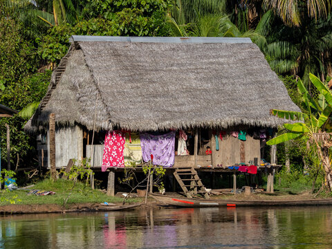 The second highest river level of the 21st century in a small village deep within the Pacaya Samiria Preserve, Peru