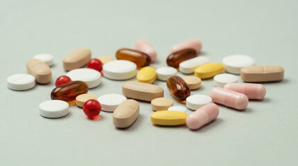 Diverse pharmaceutical medicine and pill capsules illustrate the complex chemistry of modern medical medication.