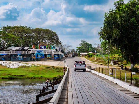 Bridge over the Macal River, San Ignacio, Cayo District, Belize