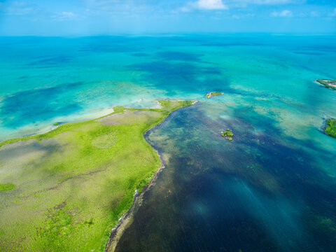 Ambergris Caye, aerial view, Belize District, Belize
