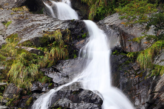 Fantail Falls near Wanaka, South Island, New Zealand