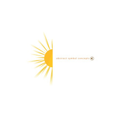 White vector background with sun icon for weather design	
