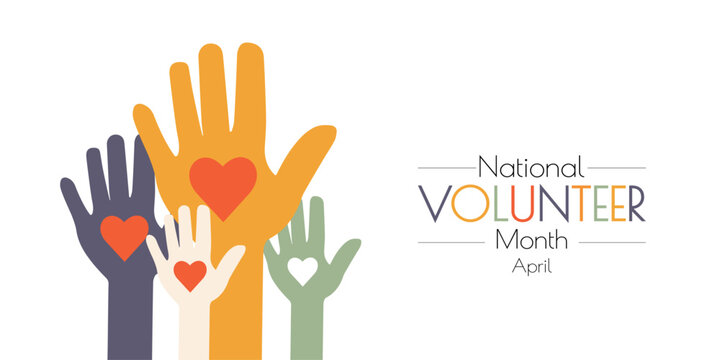 National Volunteer Month banner.