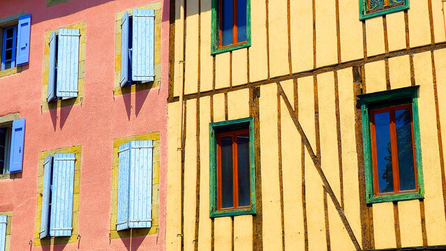 Medieval architecture, Mirepoix, Ariege, France