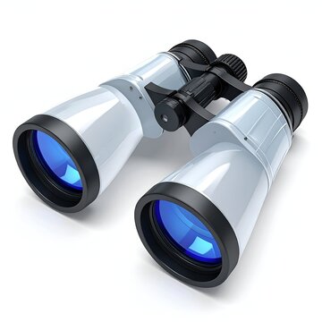 Binoculars with blue lenses for enhanced vision and observation.