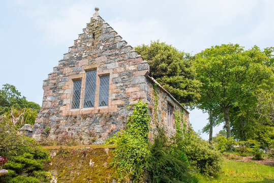 La Seignerie (17th Century), traditional residence of the Seigneur of Sark, Open to the public for the visit of the gardens, Sark island, Channel Islands, Bailiwick of Guernsey, United Kingdom