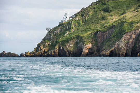 Point Robert Lighthouse on the east coast, Sark island, Channel Islands, Bailiwick of Guernsey, United Kingdom