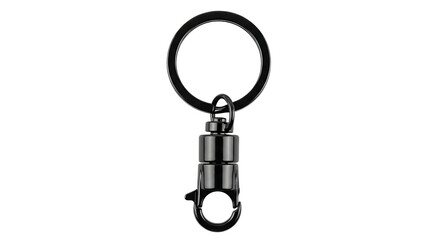 black metal keychain clip with ring