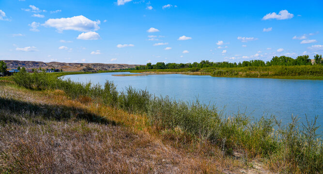 Red Deer River in the Dinosaur Provincial Park, Alberta, Canada