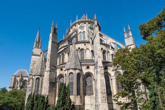 Cathedral Saint Stephen, Bourges, Cher department, Berry province, region of Centre, France, Europe