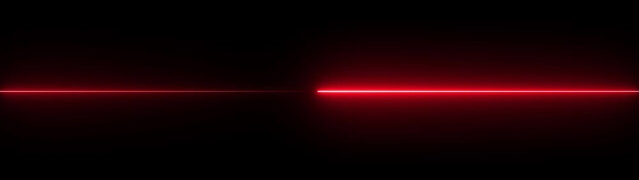 Futuristic Abstract Blue Neon Glowing Laser Lines wide screen Transition &ndash; Shiny Saber Animation Moving Left to Right in ultrawide on Black Background.4k video