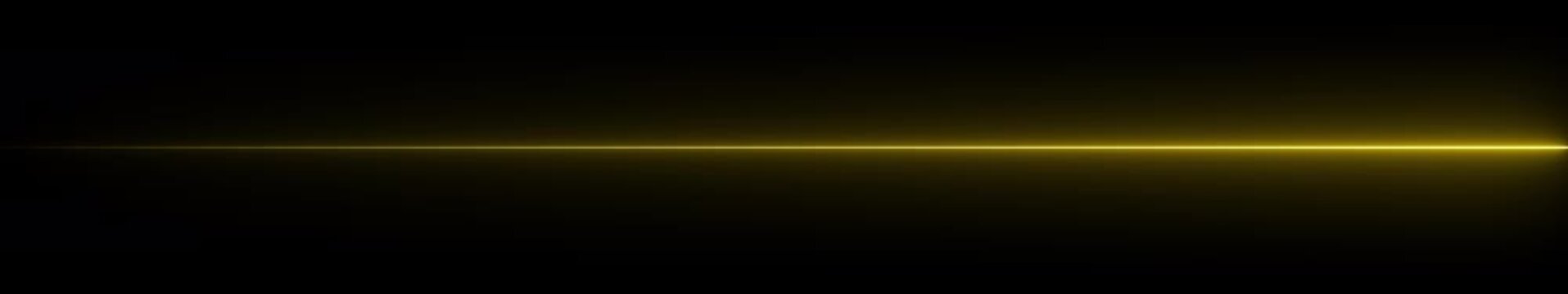 Futuristic Abstract Neon Glowing Laser Lines widescreen Transition &ndash; Shiny Saber Animation Moving Left to Right in ultrawide on Black Background