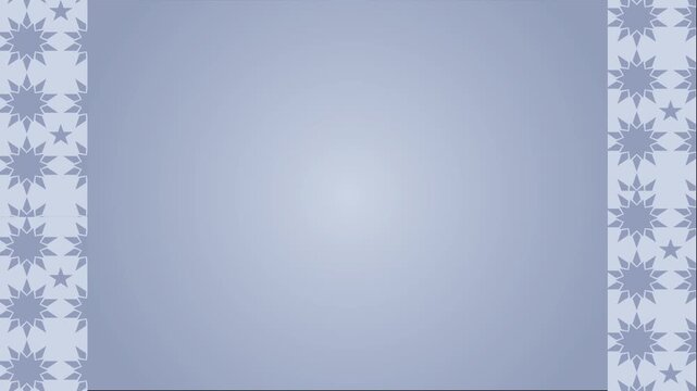 Minimalist Grey Geometric Star Pattern with Side Borders