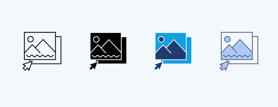 Choose Picture Multiple Icon Illustration Vector