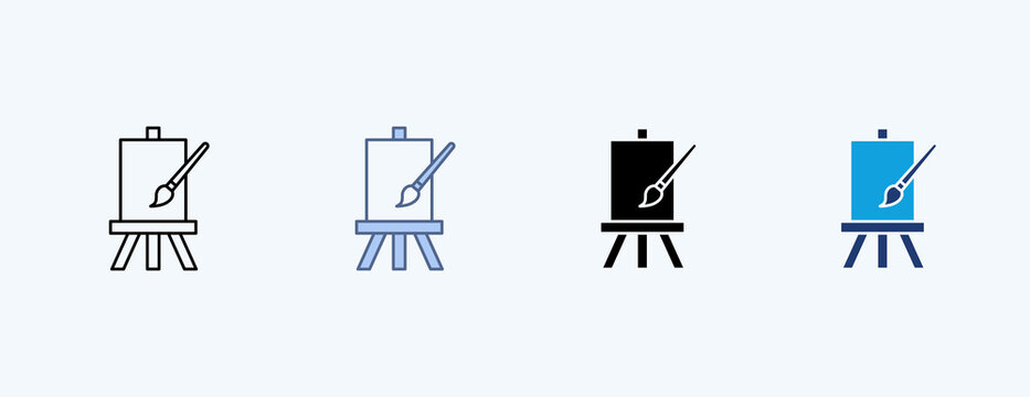 Canvas Multiple Icon Illustration Vector