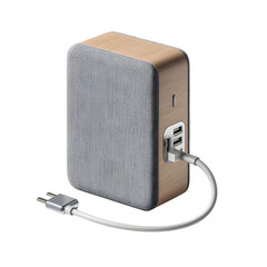 Old portable retro radio isolated on white background