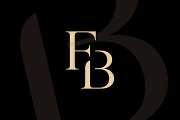 FB or BF letter logo icon design. Classic style luxury initials monogram. © arbuzu