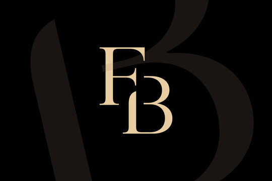 FB or BF letter logo icon design. Classic style luxury initials monogram.
