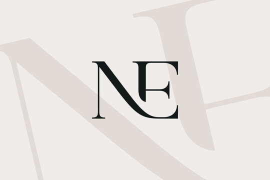NE or EN letter logo icon design. Classic style luxury initials monogram.