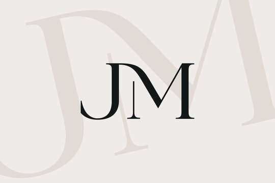 JM or MJ letter logo icon design. Classic style luxury initials monogram.