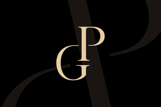 PG or GP letter logo icon design. Classic style luxury initials monogram.