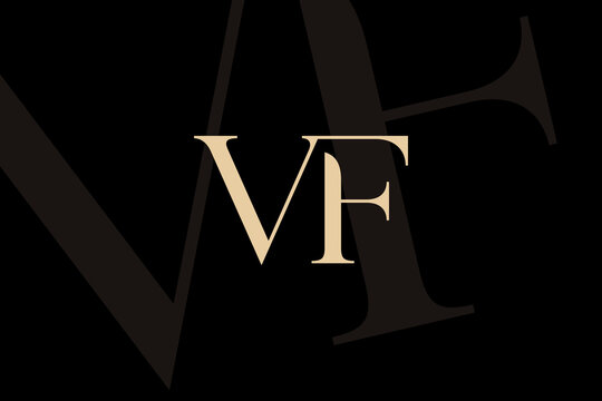VF or FV letter logo icon design. Classic style luxury initials monogram.