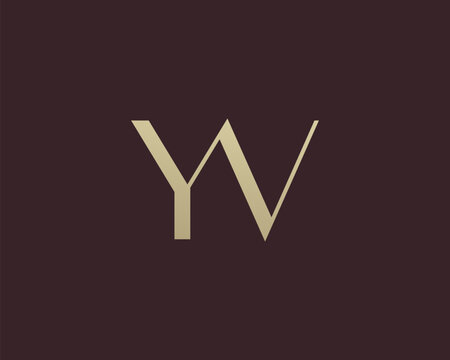 YV letter logo icon design. Classic style luxury initials monogram.