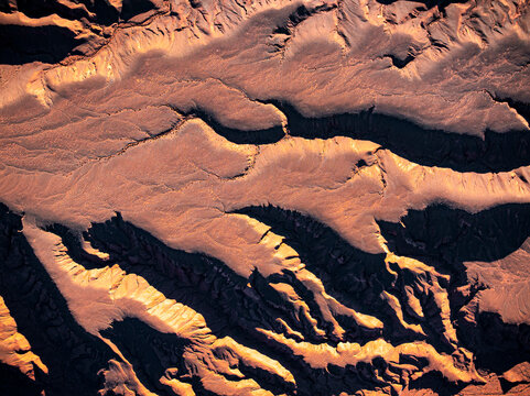 Details of red clay formations in the Labyrinth desert, Puna, Salta, Argentina