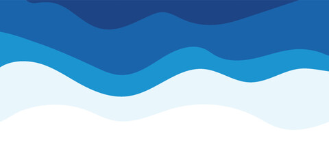 Fototapeta premium Seamless sea waves layered vector background. Blue ocean waves. Water wave pattern design.vector illustration
