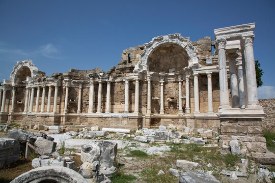 Nymphaeum (Roman Monumental Fountain), 2nd Century AD, Side, Antalya, Turkey