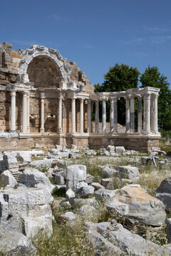 Nymphaeum (Roman Monumental Fountain), 2nd Century AD, Side, Antalya, Turkey