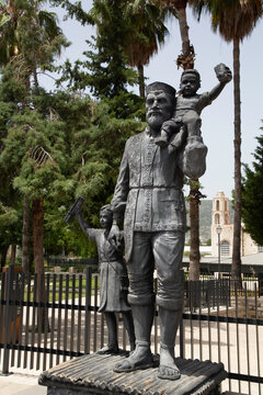 Statue of St Nicholas, Exterior, St Nickolas Church, 4th Century, Myra Acient City, Demre, Antalya, Turkey