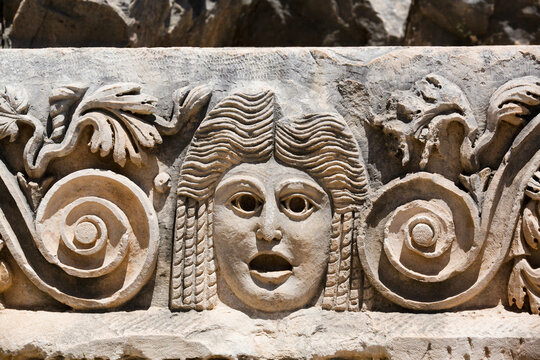 Rock Sculpture, Roman Theater, 3rd Century CE, Myra Ancient City, Demre, Antalya, Turkey
