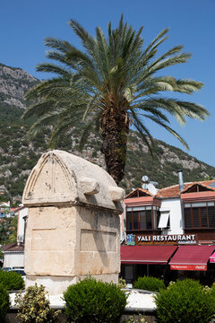 Lycian Sarcophogus, Old Town, Kas, Antalya, Turkey
