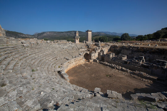 Roman Theater, Xanthos Archaeological Site, UNESCO, Near Kalkan, Antalya, Turkey