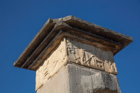 Harpy Monument, Xanthos Archaeological Site, Originally Founded 8th Century BC, UNESCO World Heritage Site, Near Kalkan, Antalya, Turkey